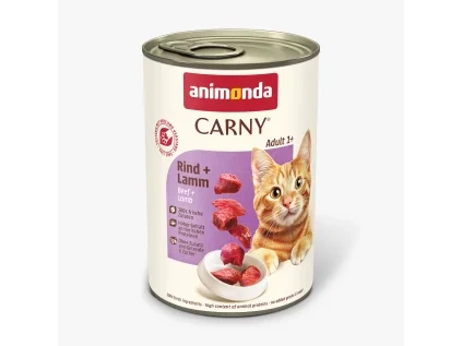 Animonda Carny konzerva pro kočky hovězí + jehně 400 g