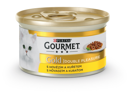 Gourmet Gold s hovězím a kuřetem 85 g