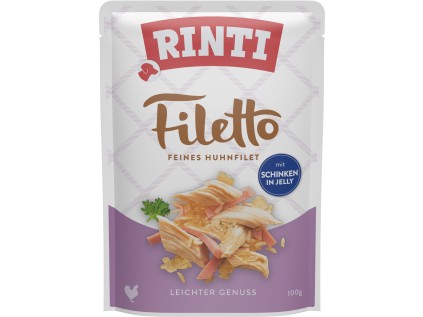 Kapsička Rinti Filetto kuře a šunka v želé 100g