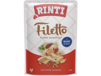 Kapsička Rinti Filetto kuře a hovězí v želé 100g