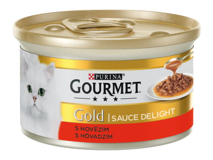 Gourmet Gold Sauce Delight hovězí v omáčce 85 g