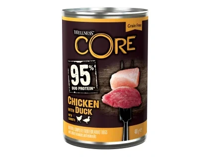 Konzerva Wellness CORE 95 Dog kuře a kachna 400 g