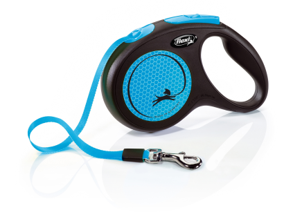 Flexi New Neon M pásek 5m/25 kg modré