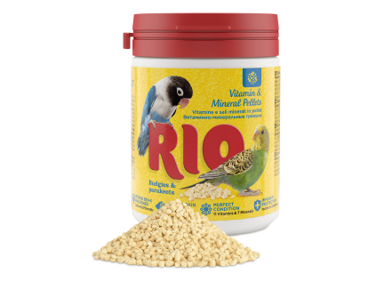 RIO vitaminové a minerální pelety pro andulky a střední papoušky 120 g