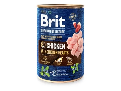 Konzerva Brit Premium by Nature Chicken with Hearts 800 g