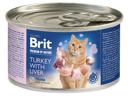 Brit Premium by Nature cat turkey with Liver 200 g