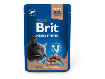 Brit premium cat pouches Liver for Sterilized 100 g