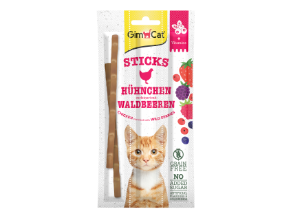 GIMCAT STICKS kuře & lesní plody 3 ks