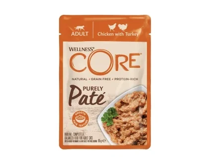 Kapsička Wellness Core Cat Paté kuře a krůta 85 g
