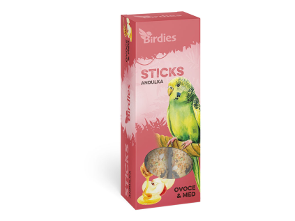 Birdies tyčinky ovoce a med pro andulky 2ks