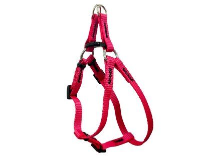 Fuchsiový postroj Huhubamboo z popruhu 32-46 cm pro psy