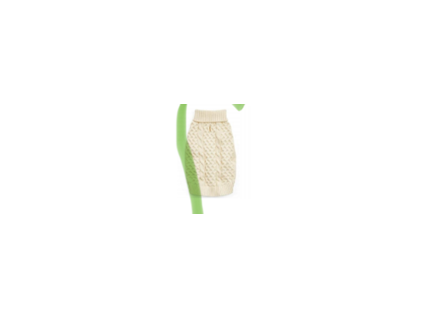 Huhubamboo vánoční pletená mikina pro psy krémová 35 cm