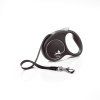 Flexi Black Design S pásek 5m/15 kg stříbrné