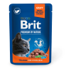 Brit premium cat pouches Salmon for Sterilized 100 g