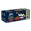 Kapsička Felix Tasty Shreds Multipack hovězí/kuře/kachna/krůta ve šťávě 44x80 g
